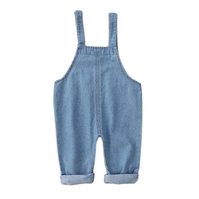 Boys Jeans Overalls Fashion Autumn Children Strap Cartoon Giraffe Cotton Jumpsuit Casual Kids Girls Clothing Overalls Pants