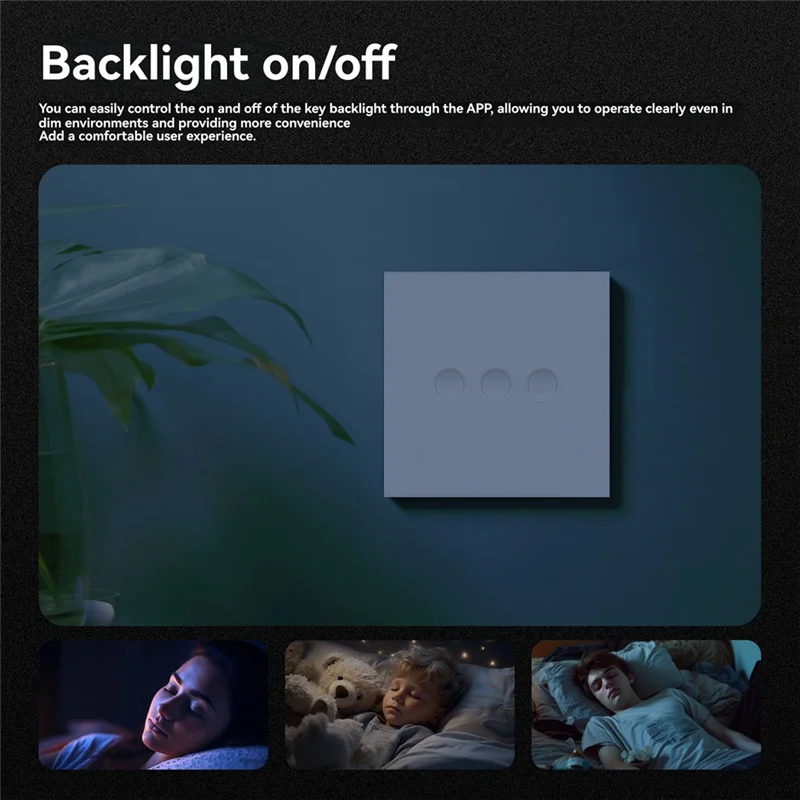ABZW Tuya Matter Smart Switch Interruttore della luce tattile da parete Necessita di neutro per il controllo vocale dell'APP Alexa Google Home