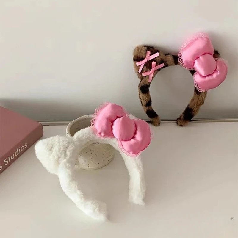 Super Cute Niche Hair Band Cute Cat Ear Headband Used for Washing Face Bow Hair Ornament Women's Hair Clip