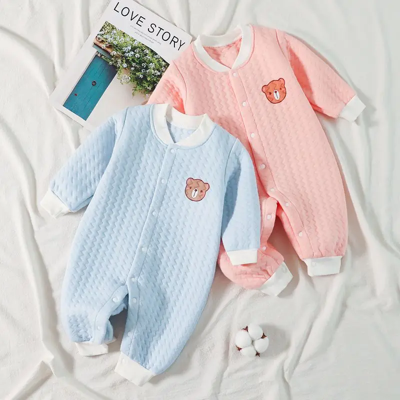 

Baby Rer Suit Newborn Comfortable Thi Warm Haili Baby Autumn Winter New Sle Cler Clothes Cartoon Super Cute Clothes