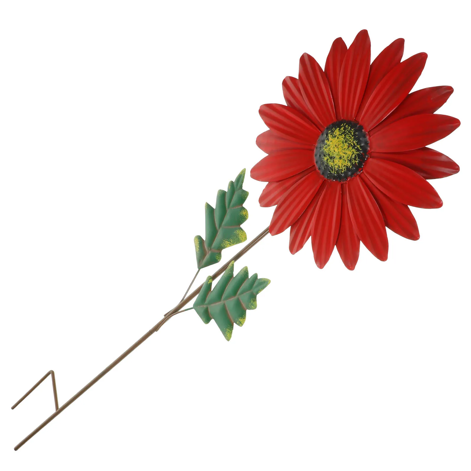 

Iron Flower Decoration Red Compact Safe Durable Outdoor Garden Pathway Driveway Spring Yard Lawn Metal Flowers Stakes Decor