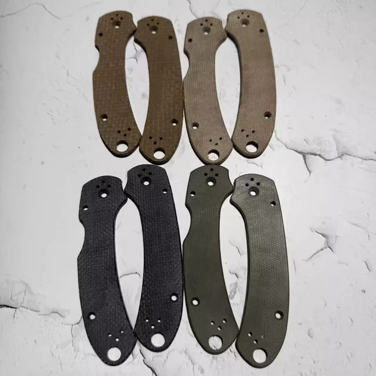 1 Pair Custom Made Micarta Grip Knife Handle Scales for Spyderco C223 Para3