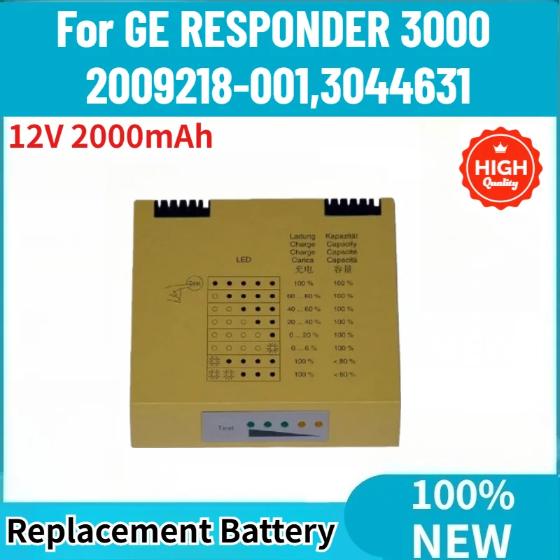 High Quality Defibrillator Battery 12V 2000mAh For GE RESPONDER 3000 2009218-001,3044631 Brand New Replacement Battery