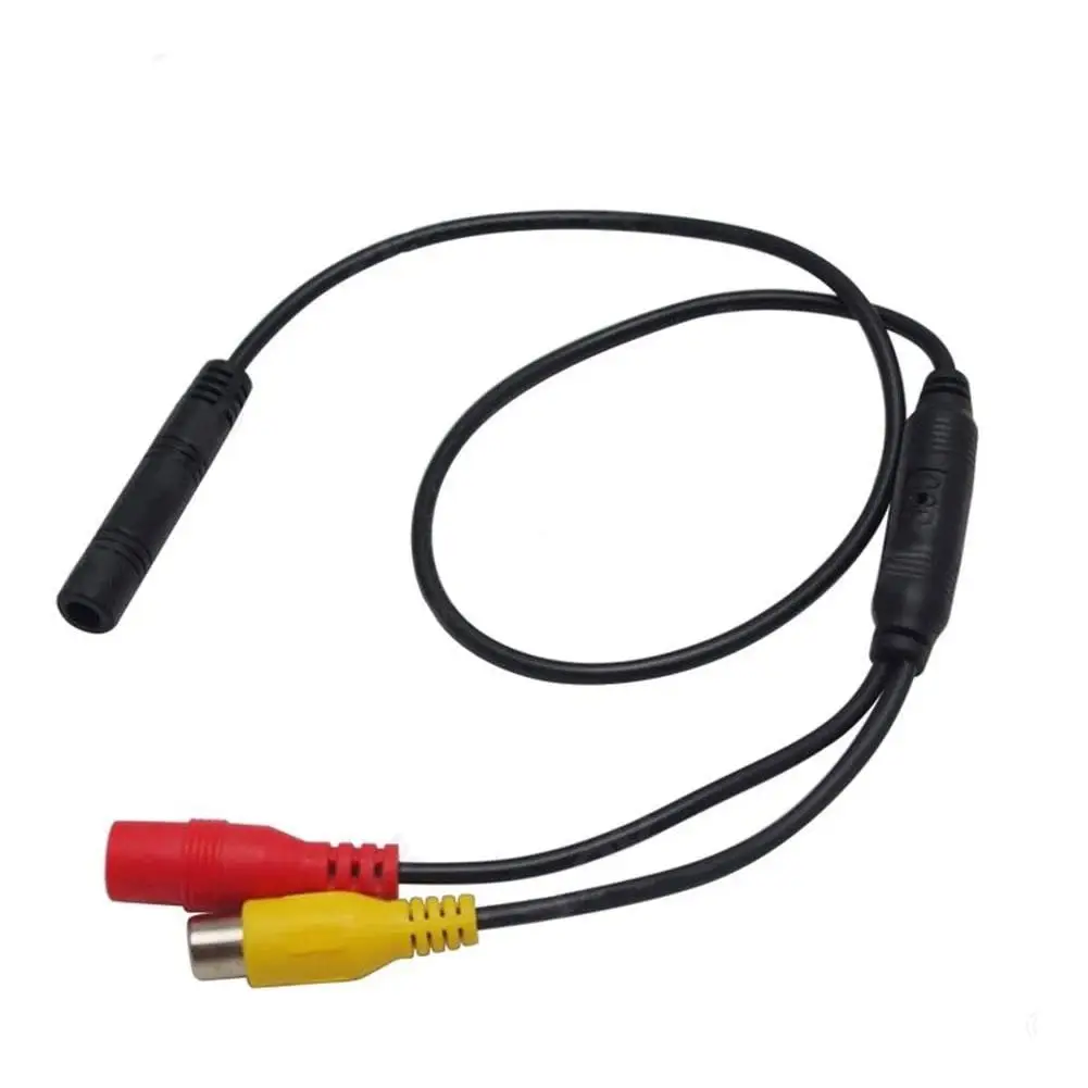 1Pc Car Reverse Backup Camera 4-Pin Male To Female Connector RCA CVBS Wire Signal Power Adapter Harness