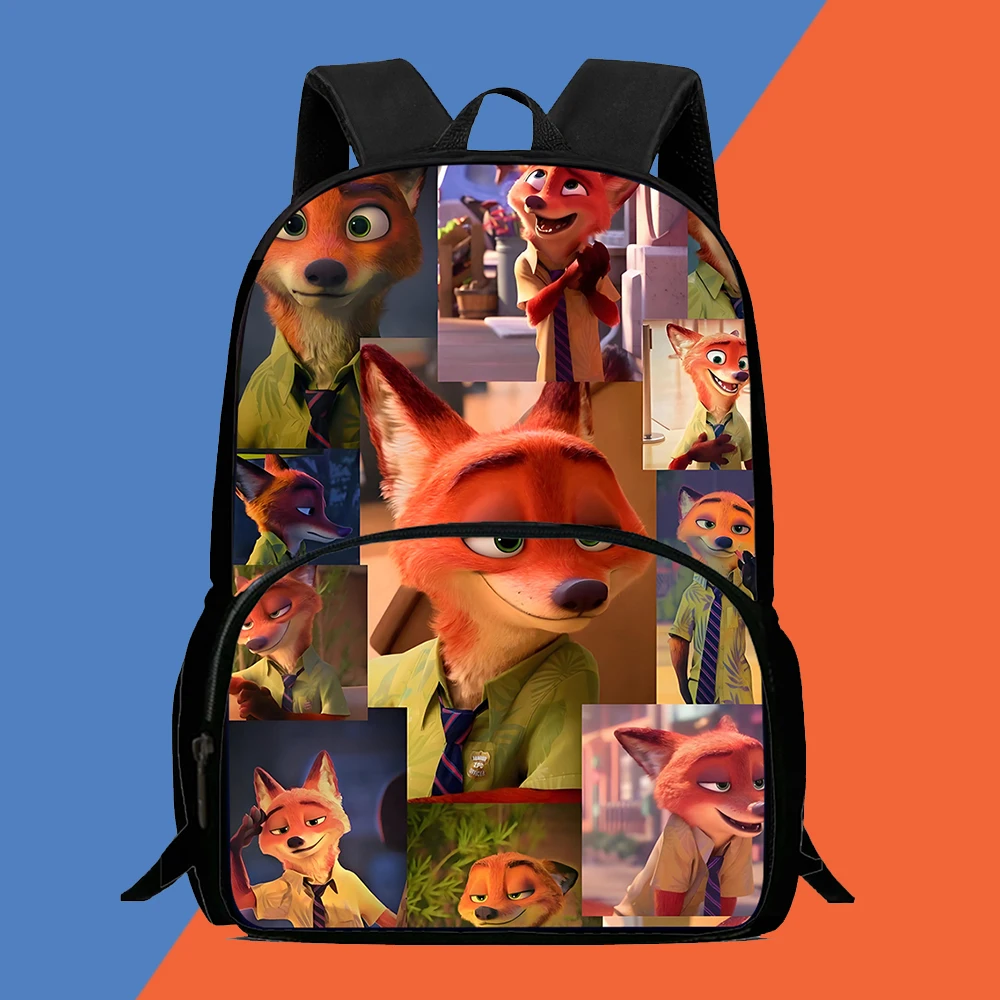 

Child Cartoon Zootopia Backpacks for Boys Girls Pupil Students School Bags Large Capacity Commuter Storage Bag
