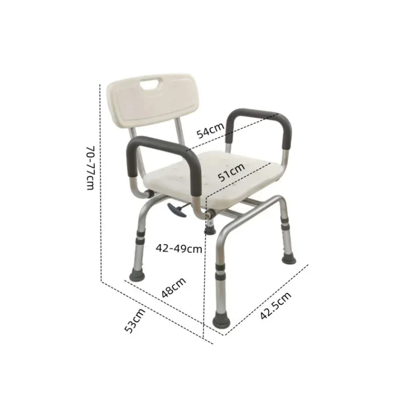 

Modern Design Barrier-Free Bath Stool Fold-Out Metal Commode Chair for Elderly Wall-Mounted Bathroom Seat Shower Room Accessory