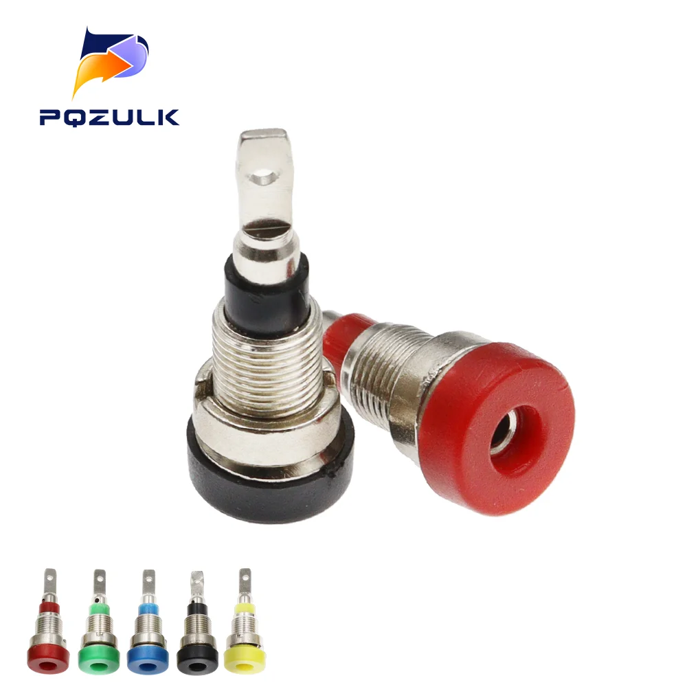

100PCS 2MM Banana Socket Binding Post Nut Banana Plug Jack Electrical Connector Terminal Test Hole DIY Parts