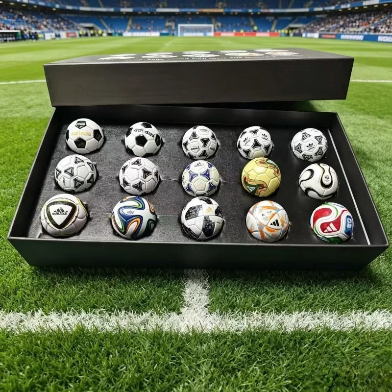15 Pcs/Box Football Theme Mini Football Model Official Match Soccer Ball Miniature Toy Collectibles Sports Decor Gift for Fans