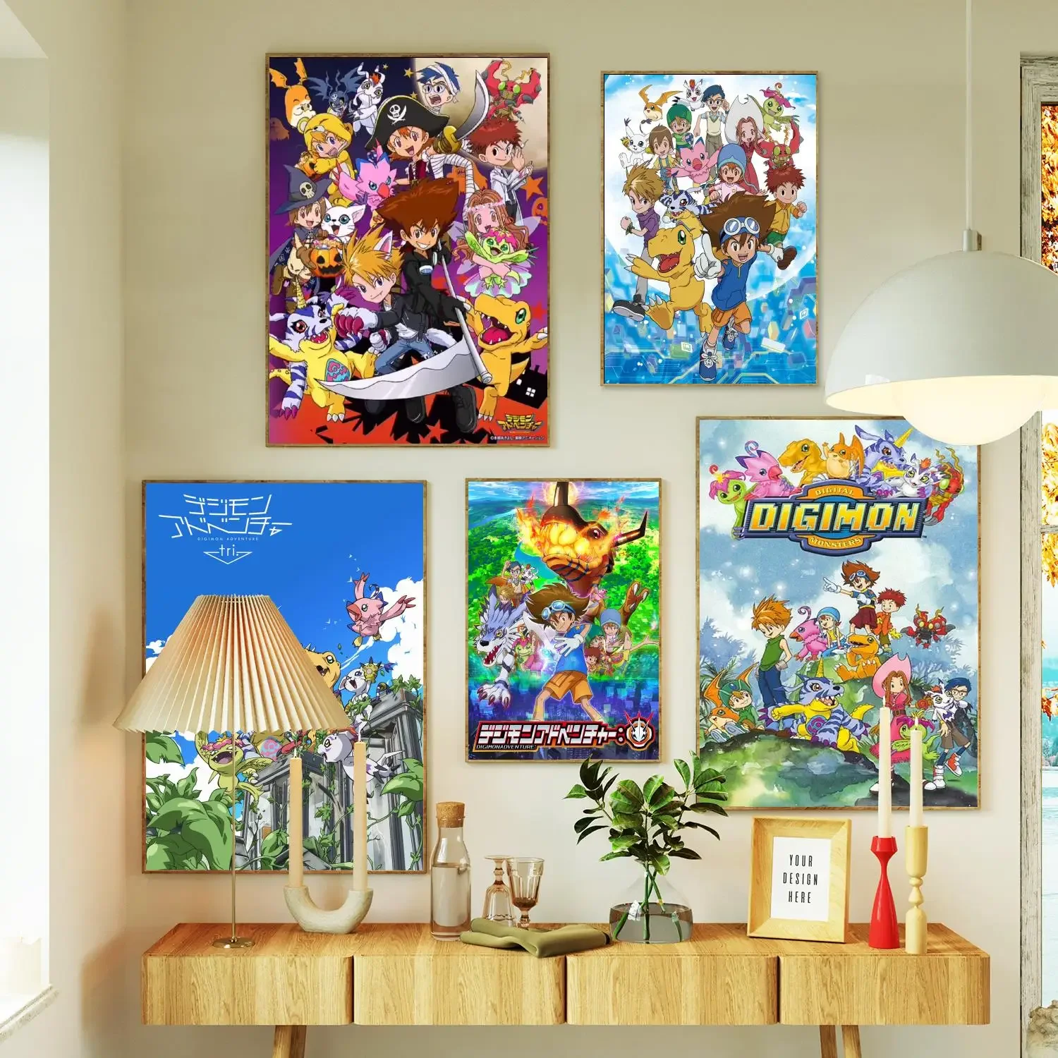 Anime Digimon Adventure Poster Prints Wall Art Canvas Painting Poster For Modern Family Living Room Home Decor