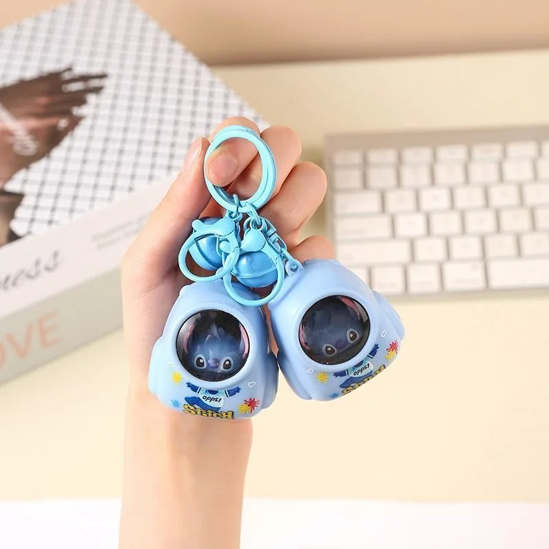 Stitch Animatie Randapparatuur Creatieve Cartoon Leuke Gloeiende Sleutelhanger Hangende Ketting Student Schooltas Decoratie Hanger