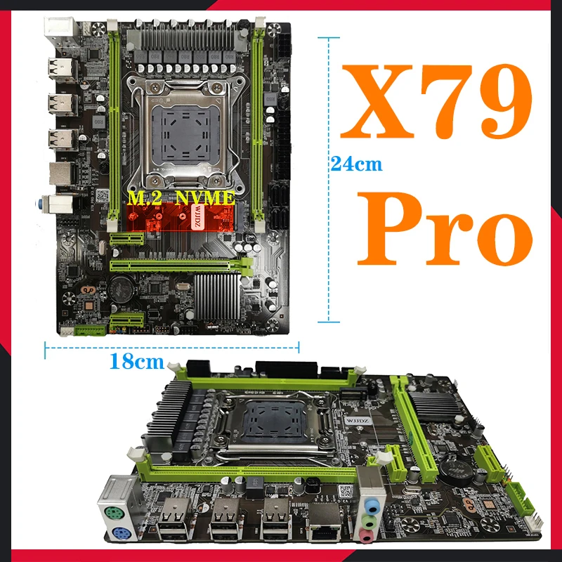 Imagem -02 - Wjjdz X79 Pro Motherboard Kit Xeon e5 2620 com 2x8gb Motherboard e Cpu Lga 2011 Ddr3 Recc Memória M.2 Nvme para pc