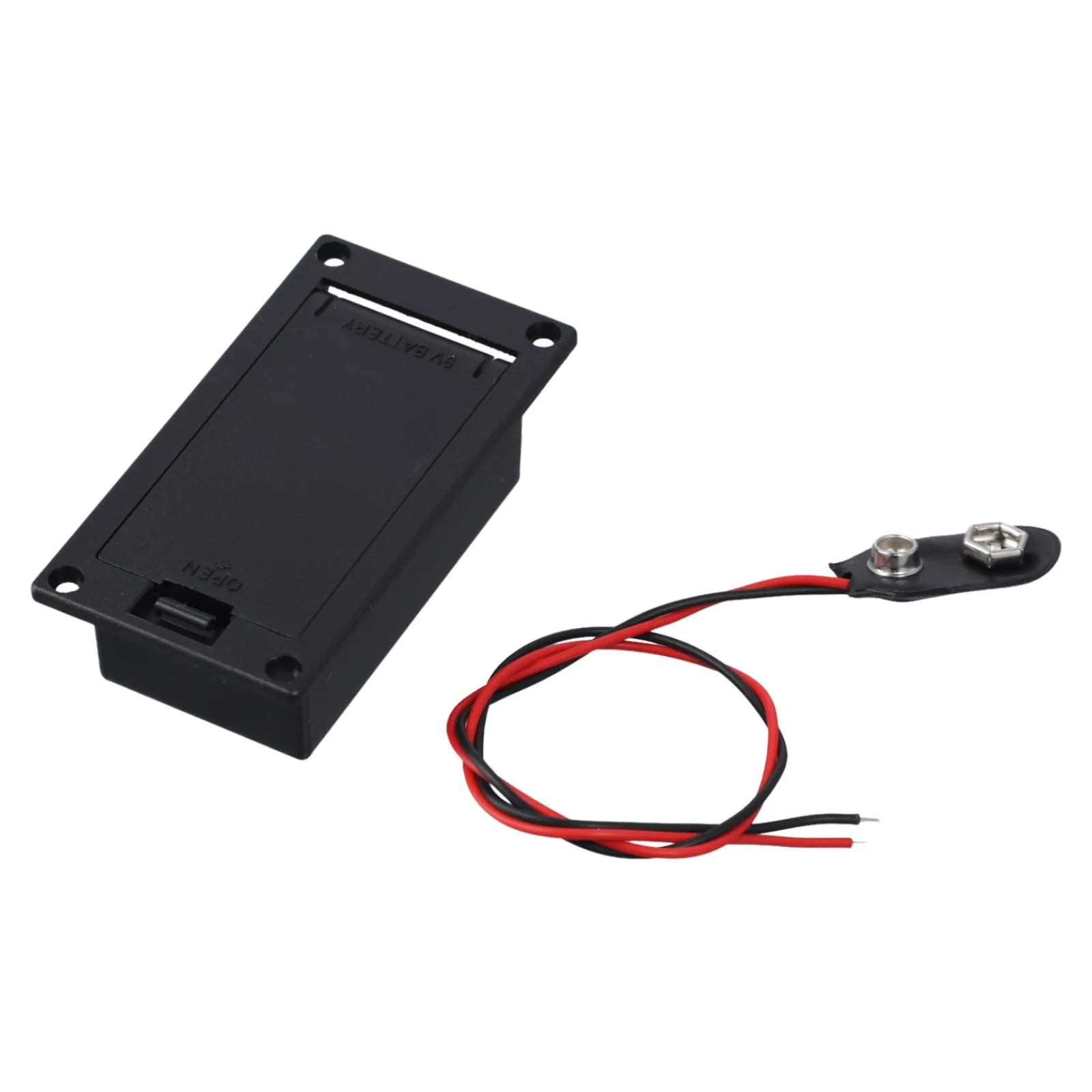 Battery Holder 72.5*38.3mm 9V Battery Box DIY Friendly Musical Instrument Power Plastic Material Power Supply Solution