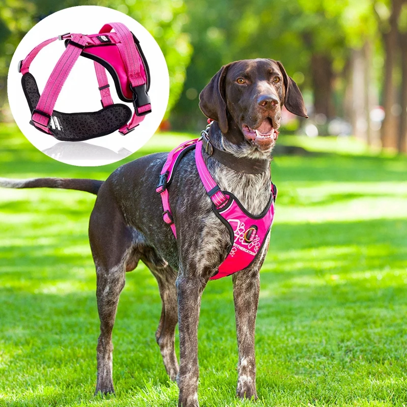 

Pet Harness Reflective Dog Harness Vest Adjustable Safety Lead Straps for Medium Large Dog French Bulldog Walking Harnesses S~XL