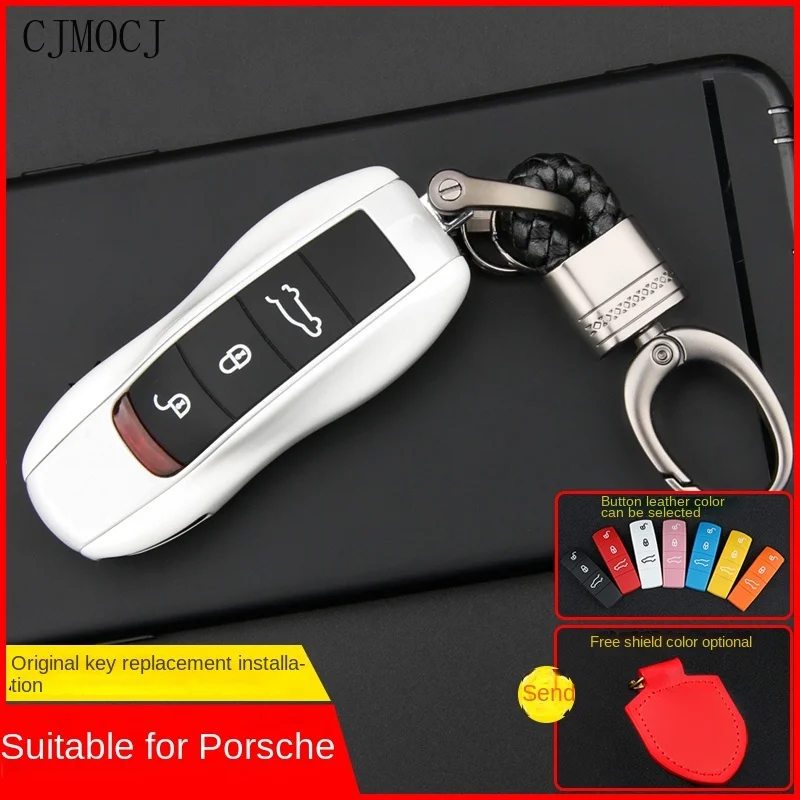 

High-quality ABS Remote Protective Shell Buckle Key Cover Car Key Case for Porsche Macan Cayenne Palamera 718 Car Accessories