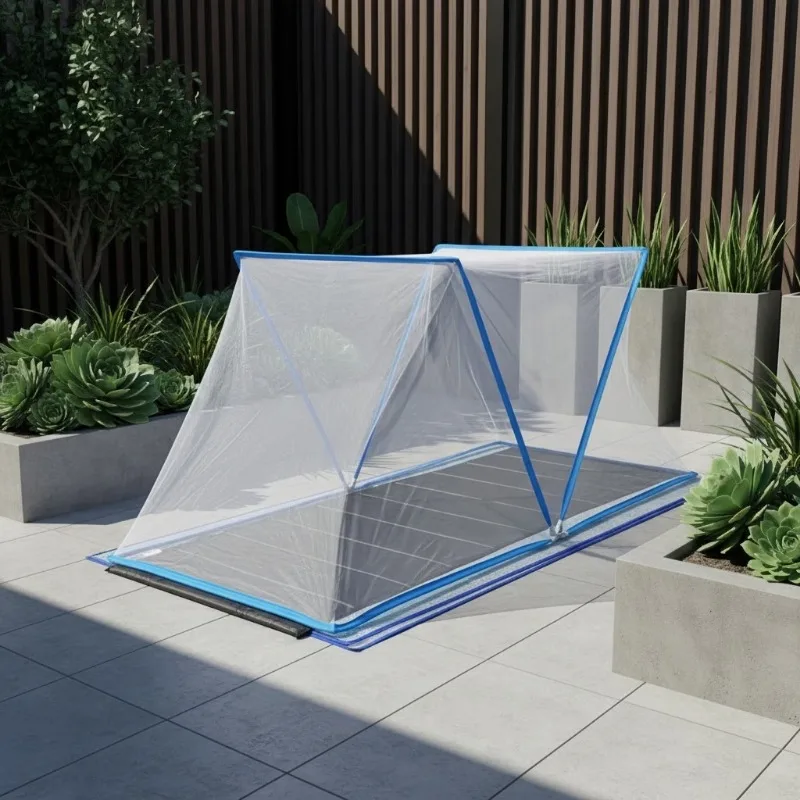 Foldable Garden Covering Net | PET Plant Protection Tent with Fiber Poles, Curved Shape,for Indoor And Outdoor Plants