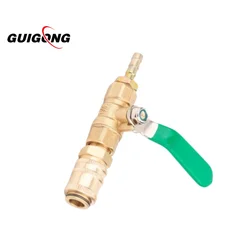 GUIGONG Transmission Oil Filling Filler Connector Ball Valve Adapter 8mm Hose For VW Audi