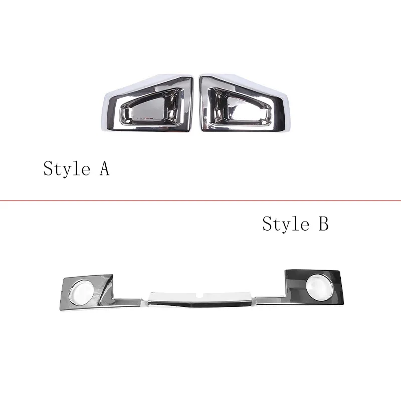 For Hummer H2 2003-2009 ABS Silver Car Front bumper lower trim strip Front fog lights Trim Cover Car Accessories