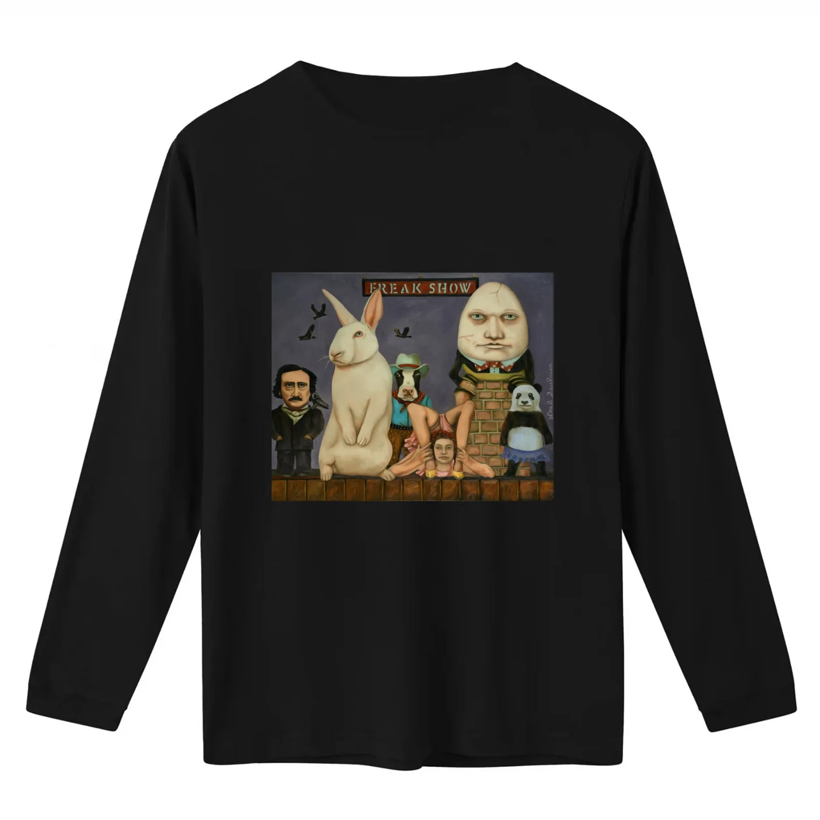 Freak Show T-Shirt Summer Casual Cotton Tee Oversized Streetwear Tops Vintage Graphic Print Loose Fit Short Sleeve