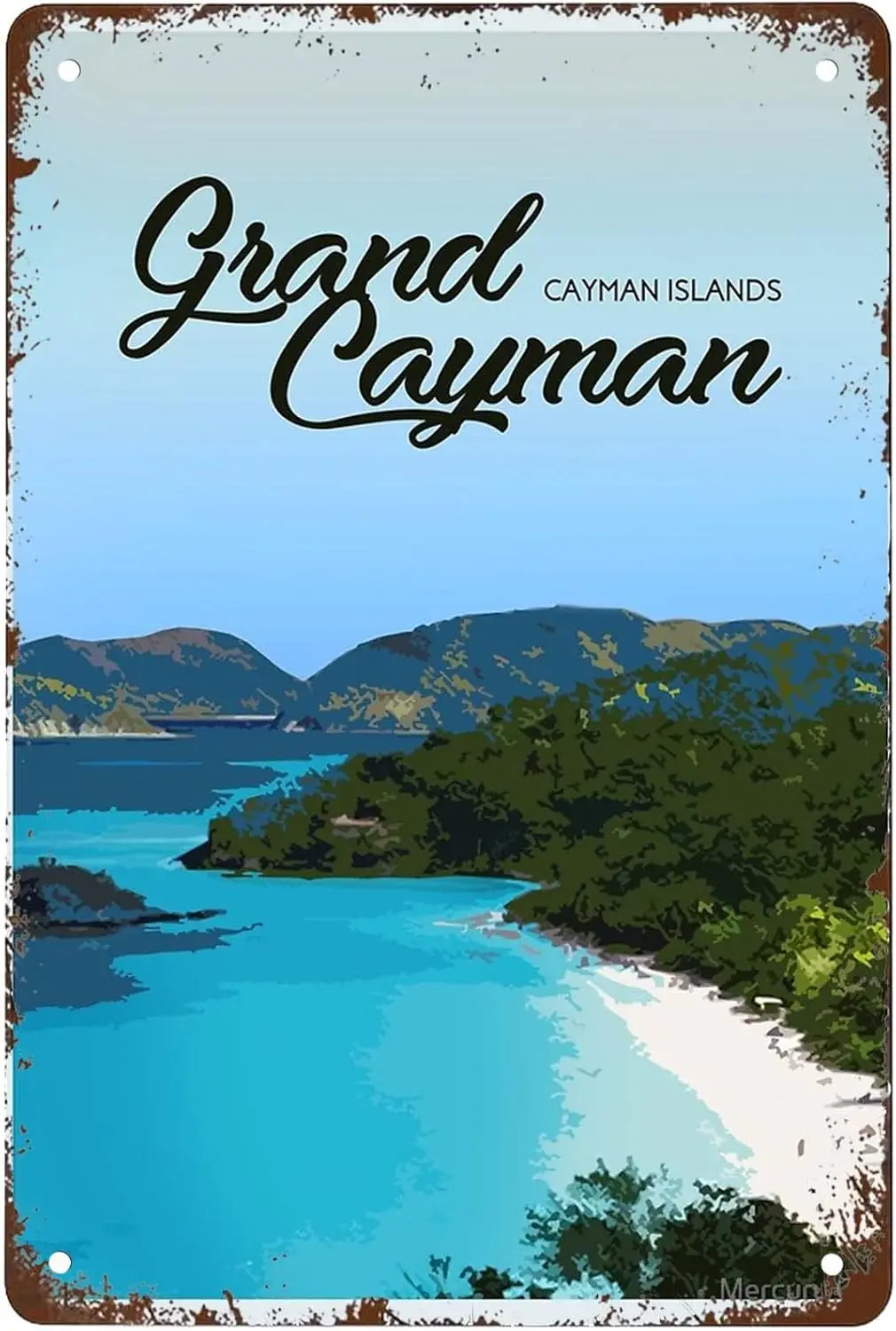 New Vintage Retro Metal Tin Sign Grand Cayman Farm Bar Man Cave Garage Wall Art School Christmas Halloween Girlfriend Boyfriend