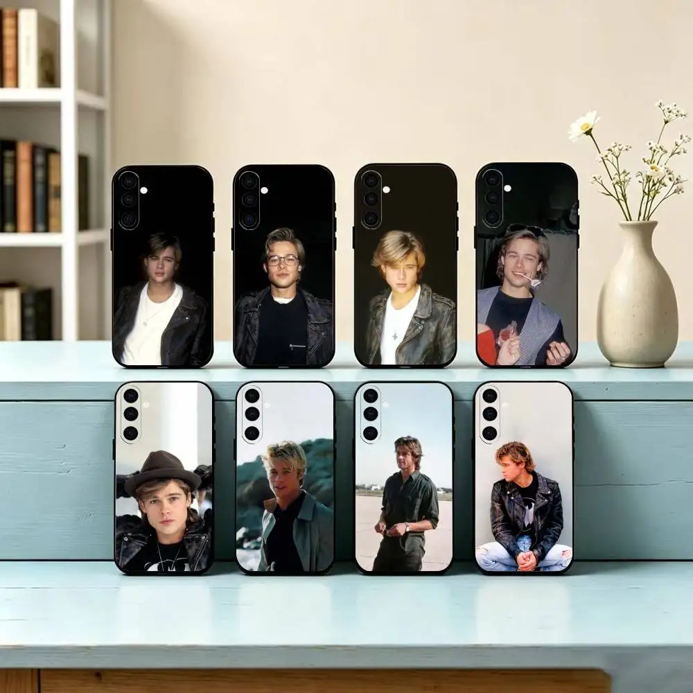 Brad Pitt 90s Phone Case For Samsung Galaxy A73,A72,A71,A70,A53,A52,A51,Soft Silicone Black Cover