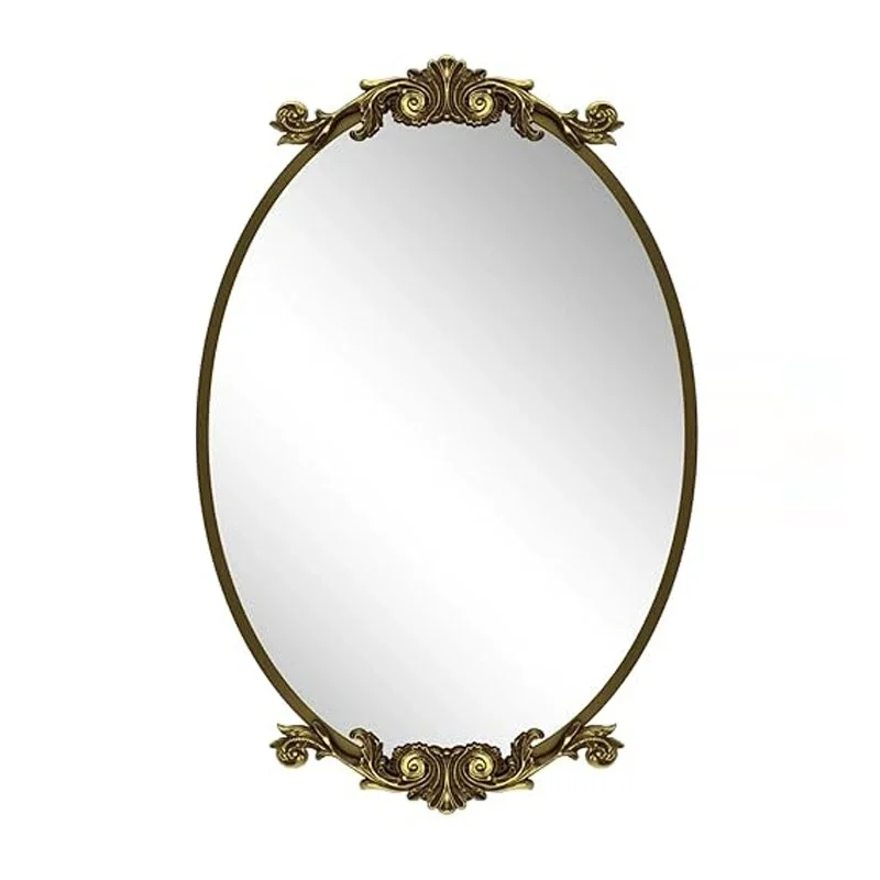 

French retro bathroom mirror smart toilet decorative mirror