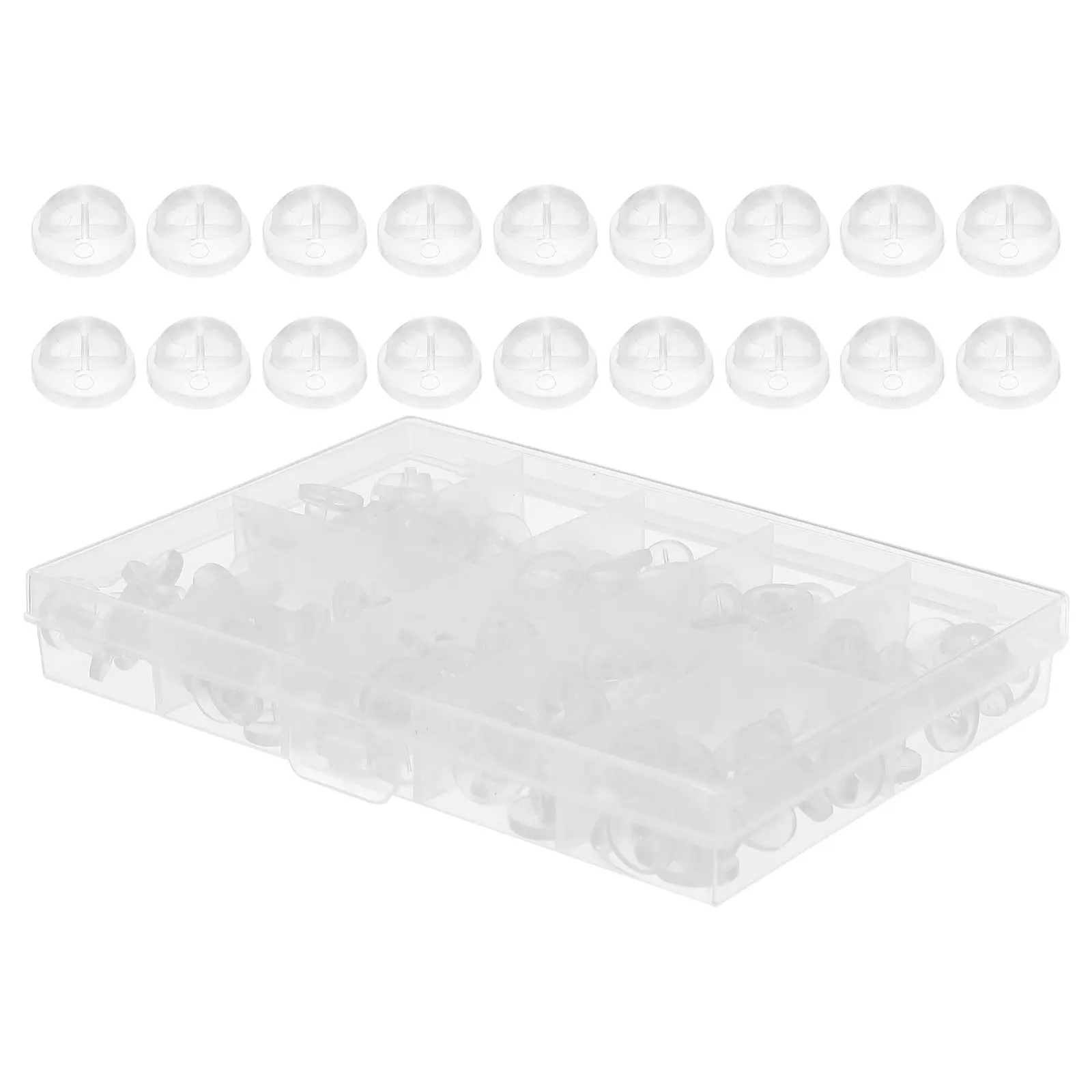 150Pcs Flexible Rubber Pin Backs Locking Clasp for Lapel Brooches Badges Name Tags Heavy Duty Secure Soft Silicone Backings Case