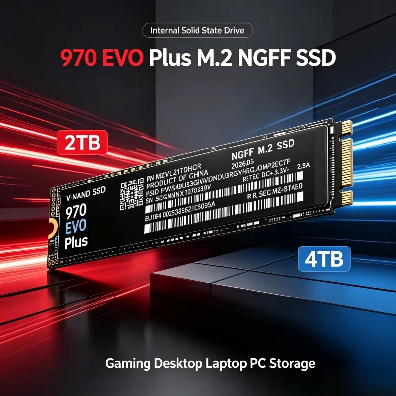 970 EVO plus M.2 NGFF SSD TLC 3D NAND 2280 Internal Solid State Drive 2TB 4TB For Gaming Desktop Laptop PC Storage