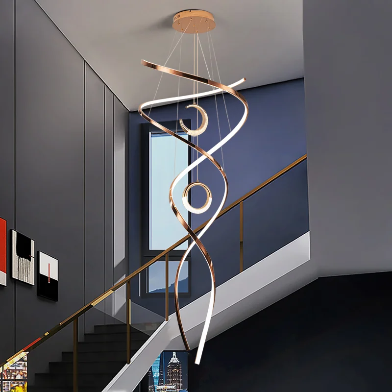 

Modern Stair chandelier Pendant lights indoor lighting Ceiling lamp hanging light led Chandeliers for living room indoor lightin