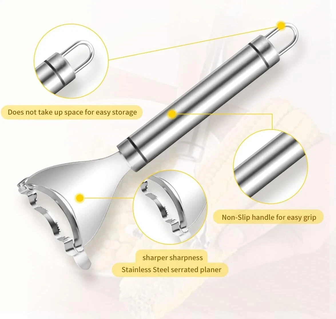 1/2/3 Pcs Stainless Steel Corn Peeler, Sharp Corn Stripper Tool, Easy Grip Manual Corn Kernel Remover, Practical Kitchen Gadget for Home Cooking & Food Prep