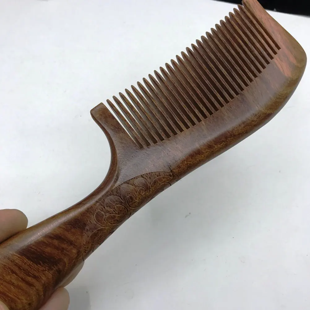 

Golden Silk Sandalwood Comb Wooden Hair Beard Massage Lightweight Durable Safe Non Fading Breakable Easy Cleaning