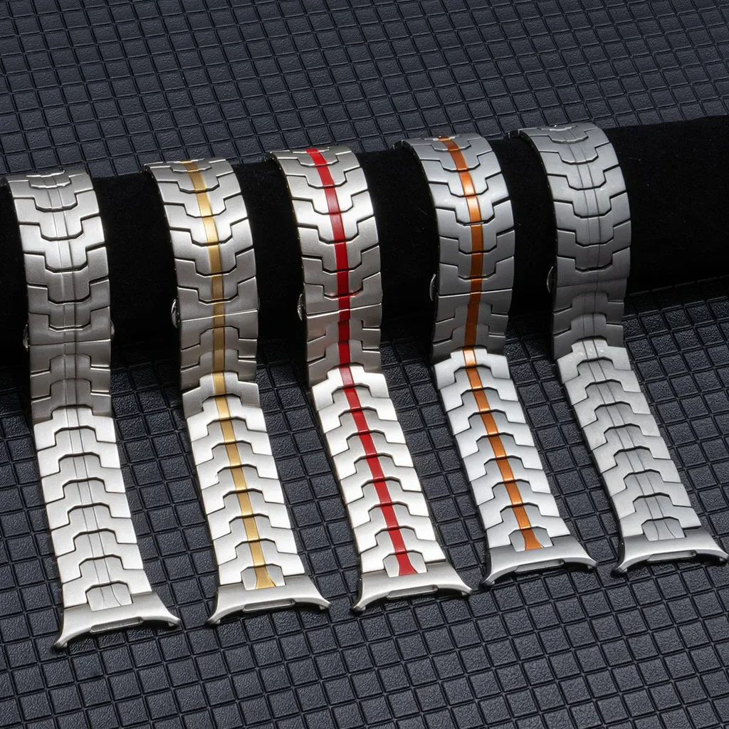 حزام تيتانيوم لساعة سامسونج جالاكسي الترا 2025 سوار رجالي حزام معدني فاخر لهاتف سامسونج 7 ألترا كالاكسي الترا 47 ملم كوريا #3