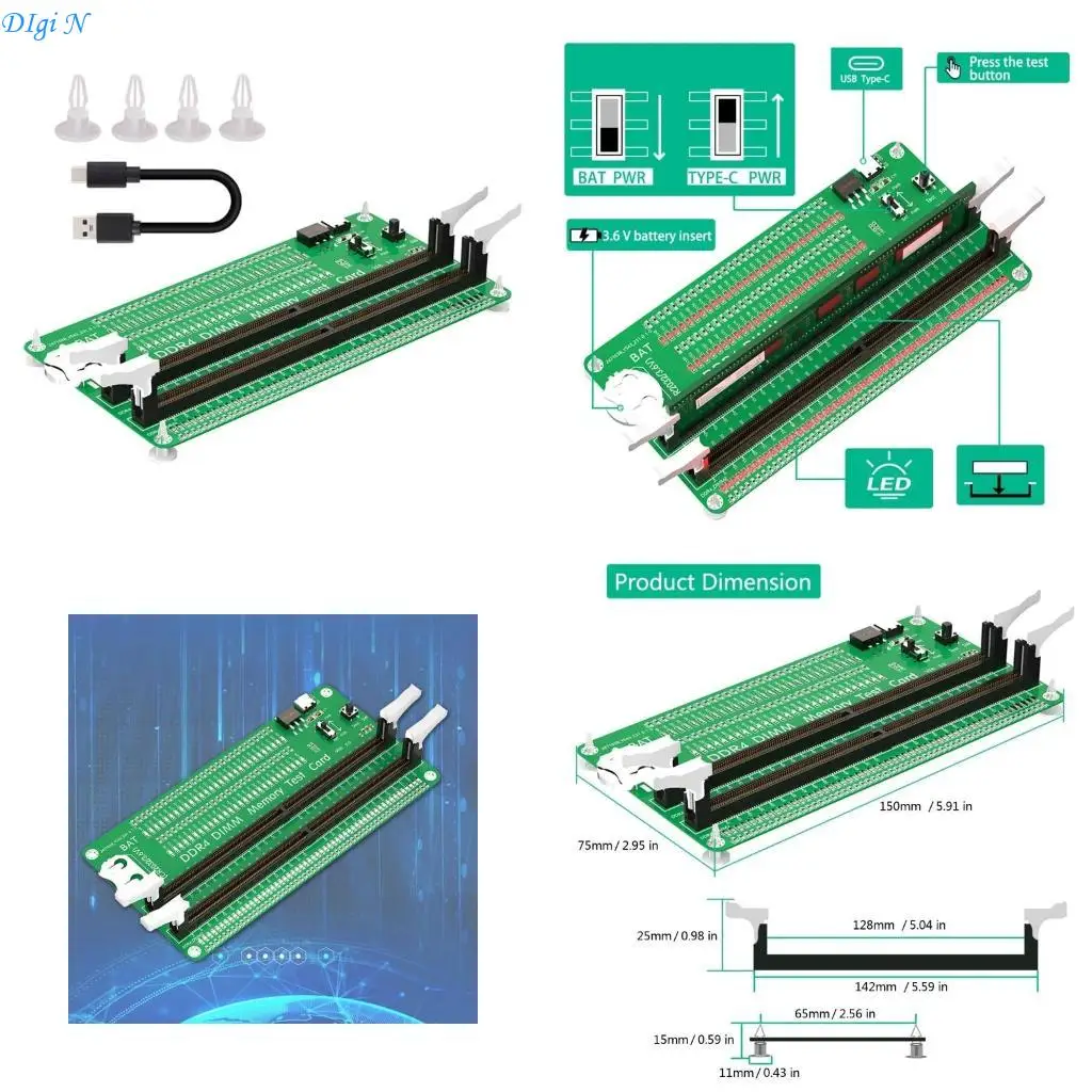 

DDR4 Memory Slot Tester Wide Compatibility DDR4 Memory Tester For Memory R2LB