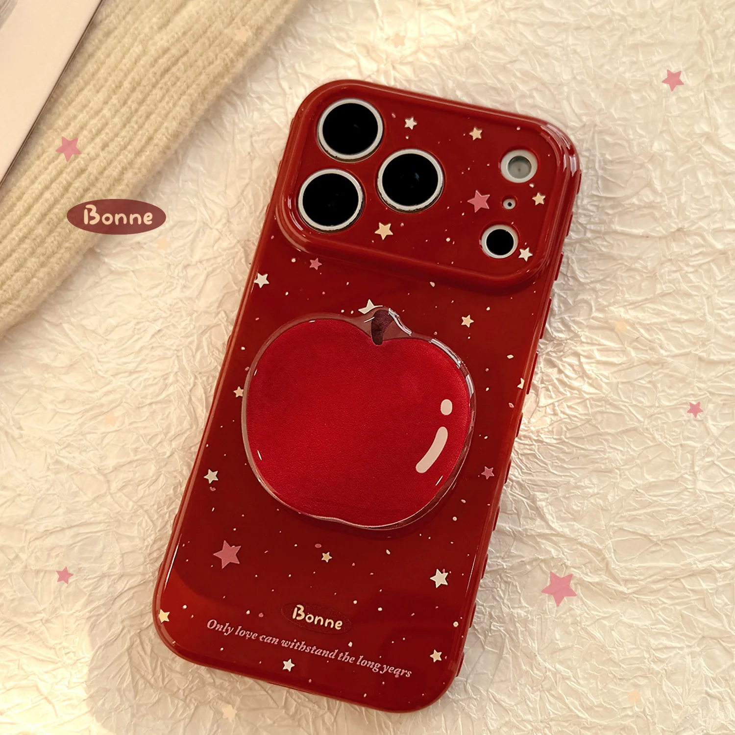 

Мягкий защитный чехол-кейс цвета бургунди с креплением для iPhone 17 Pro Max, iPhone 16 и iPhone 13/15 New Year Edition