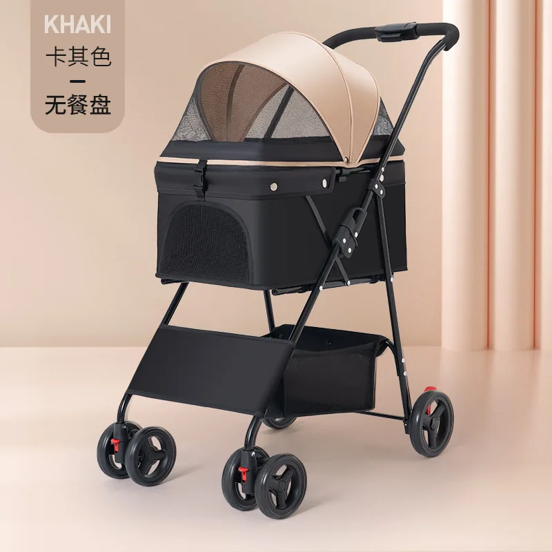 Pet Stroller Lightweight and Foldable Dog Walking Cat Stroller Pet Cart Dog Walking Dog Stroller Going Out