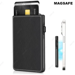 Mobile Phone Card Holder MagSafe Case Slim Wallet Automatic Pop Up Magnetic Phone Cardholder Compatible for Iphone Samsung