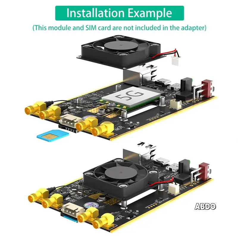 

Адаптер NGFF(M.2) 4G/5G к USB 3.0 с портом RJ45, переходная плата контроллера Realtek RTL8125BG
