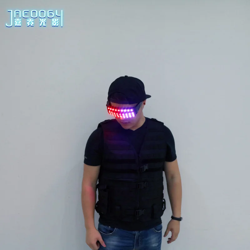 LED Gläser Party Brillen Leucht Nachtclub Party Rave Zubehör Bühne Leistung Requisiten Frauen Männer Roboter Dance Tragen
