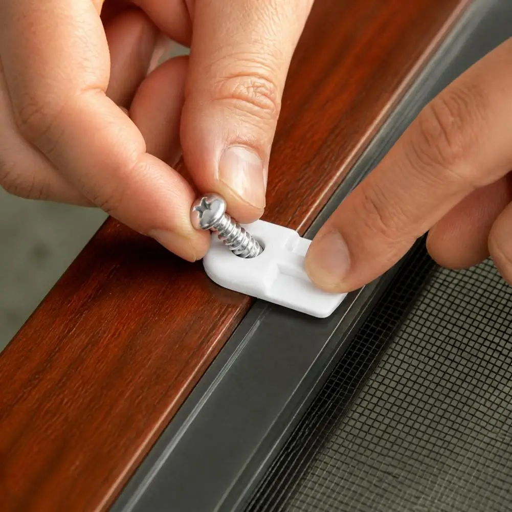 Window Screen Installation Kit Window Screen Clips with Screws Durable Window Screen Retainer Fasteners Black Frame for Storm