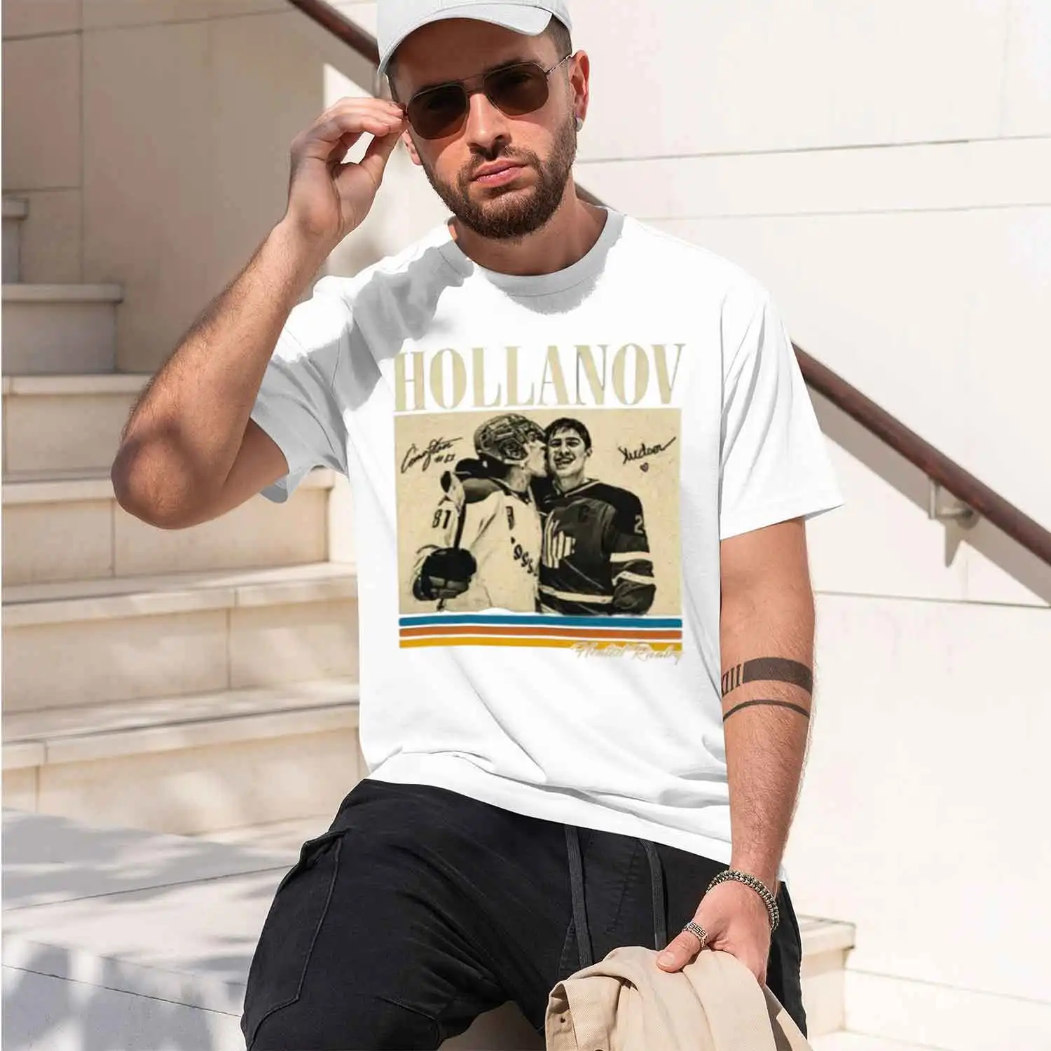 Hollanov s Class Duo Portrait Vintage Captains Retro Legends Moment Womens clothing men's crew neck t-shirt 2026 New Model Men’s