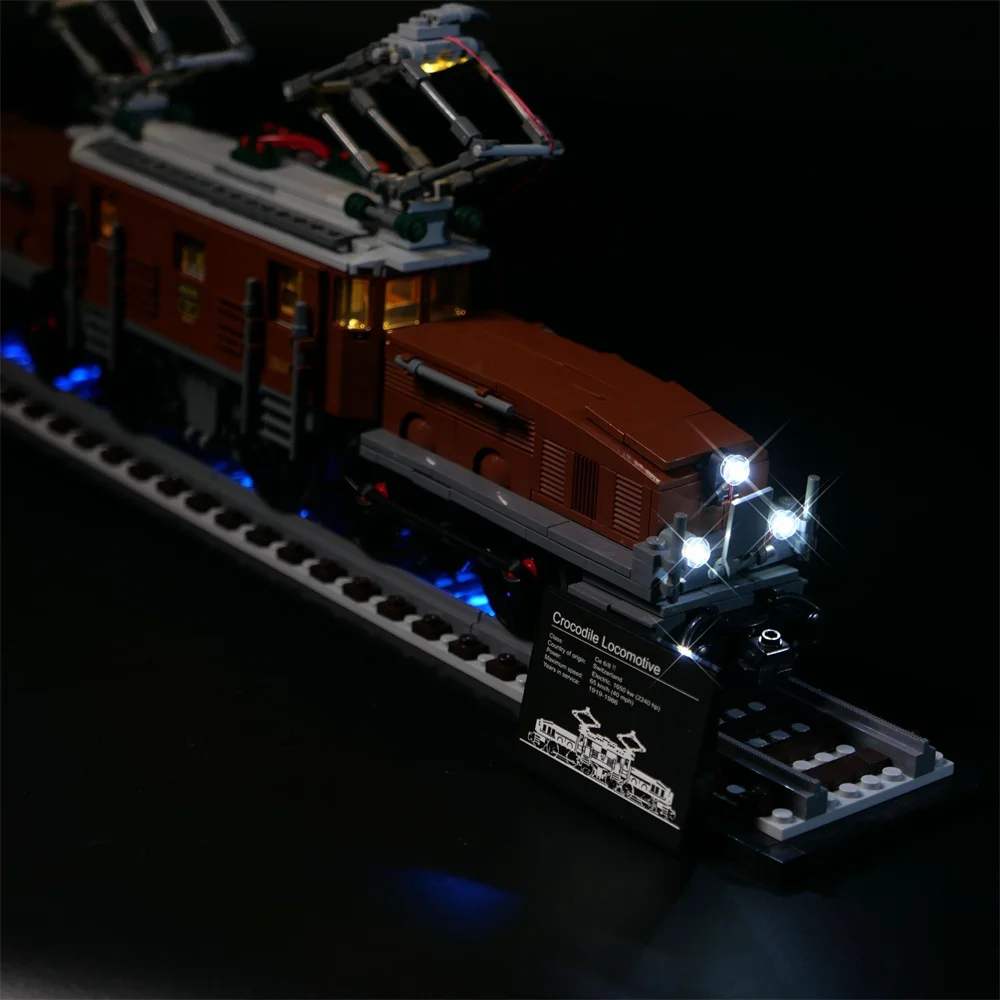 City Lighting Set For 10277 Crocodile Locomotive Train Not Incldue Building Block(Only Led Light Kit)