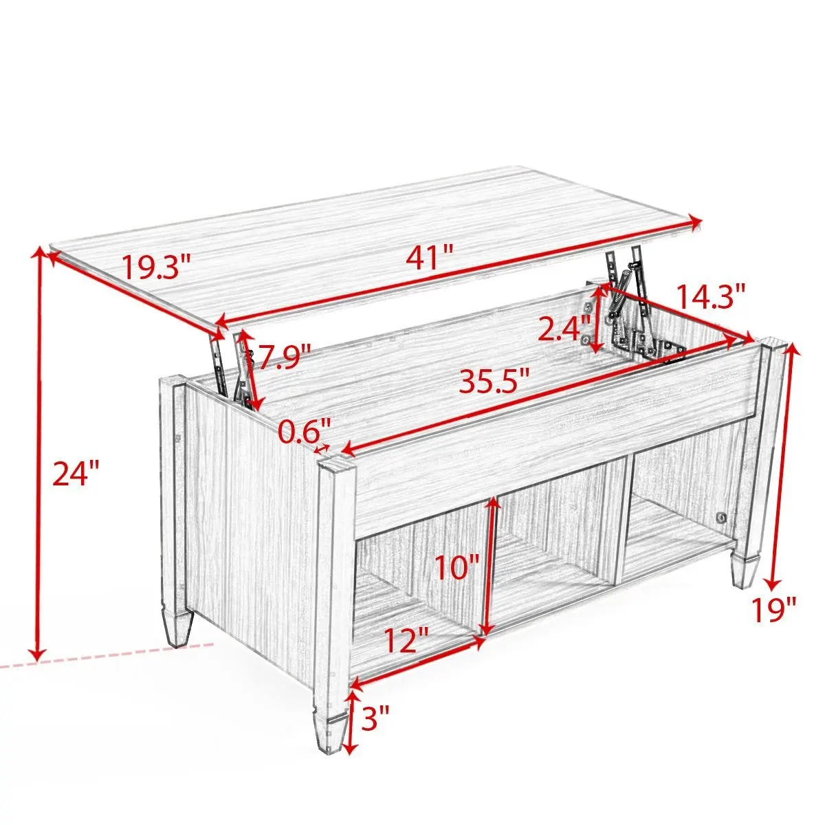 Thumbnail 3 - #19 Cheap Lift Top Coffee Tables Worth Buying