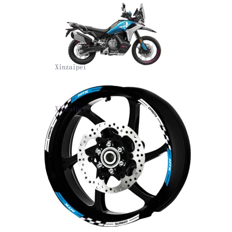 

For CFMOTO 800MT-X Wheel Hub Reflective Stickers 800 MT-X Motorcycle Accessories Rim Safety Decoration Waterproof Decals
