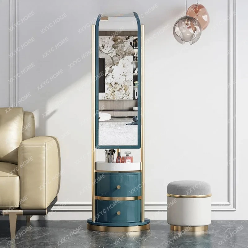 

Simple luxury coat rack household full-length mirror hanging hanger integrated bedroom storage dresser