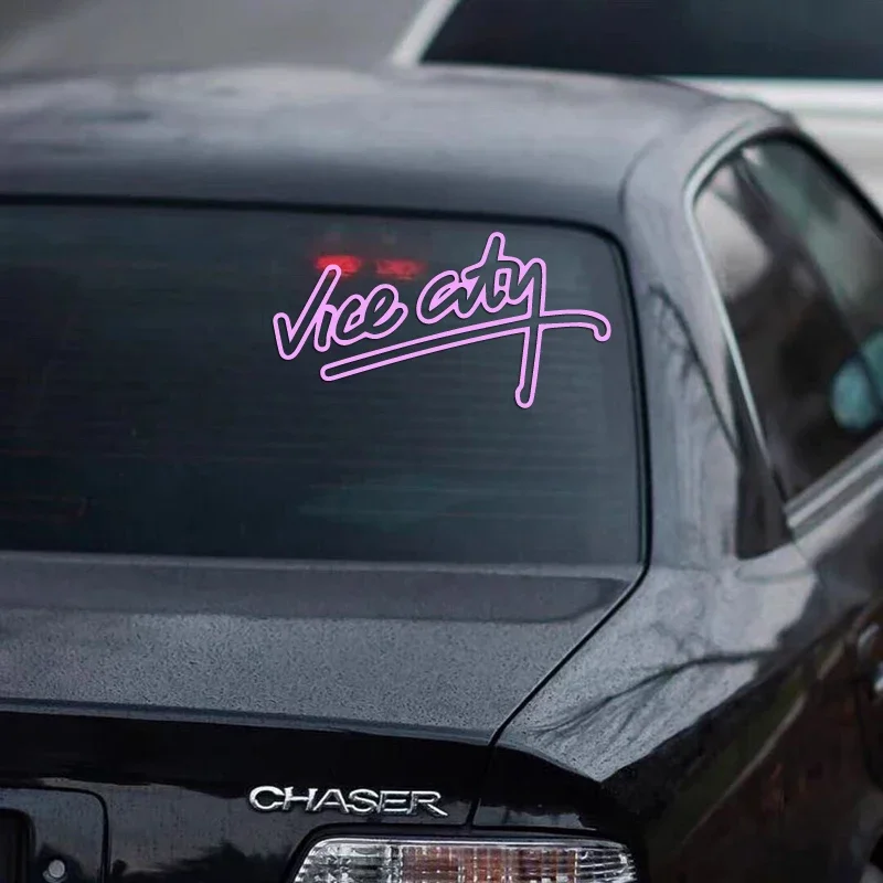 Fashion Car Sticker VICE CITY for Car Motorcycle Racing Helmet Laptop Trunk Body Car Window Surfboard PVC Vinyl Decals