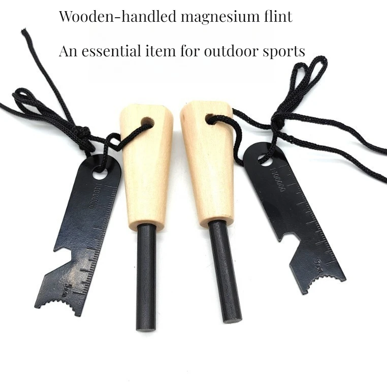 2026 New Waterproof Flint Fire Starter, Ferro Rod with Multi-Tool Striker, Portable Survival Fire Steel for Outdoor Camping