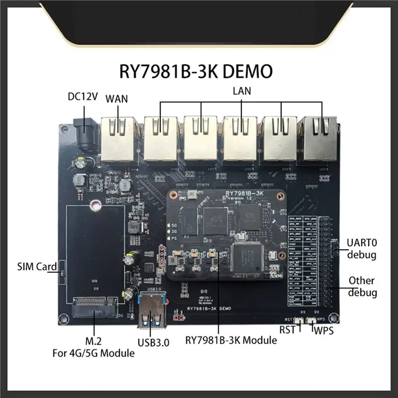 B03B-AX3000 Wifi6 Gigabit Wireless Router Module MT7981B Dual-Core 1.3Ghz MT7981B+ MT7976C+ MT7531A Compact Design Size
