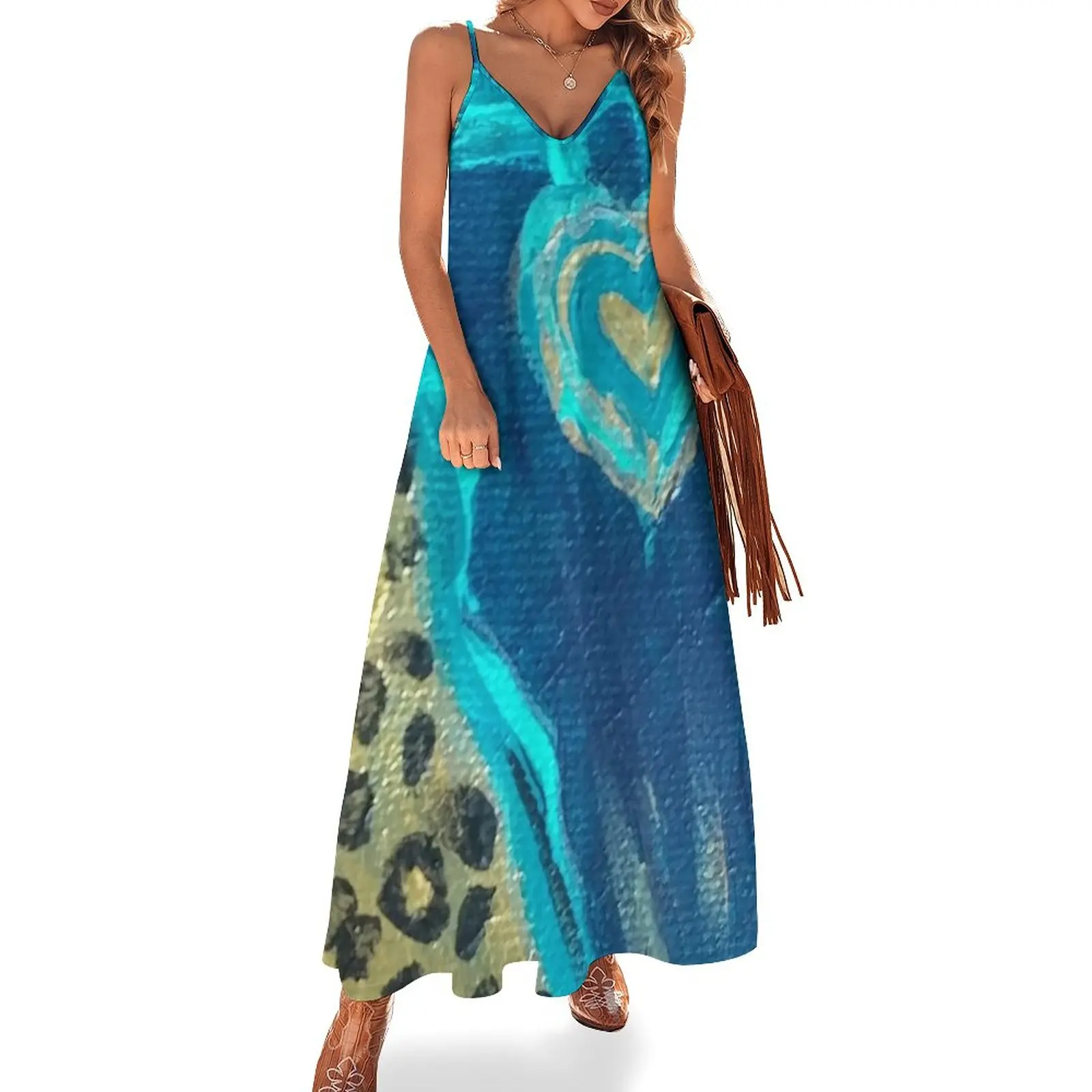

Florida Teal Love Sleeveless Dress ladies dresses for women 2025 Elegant gowns Dress