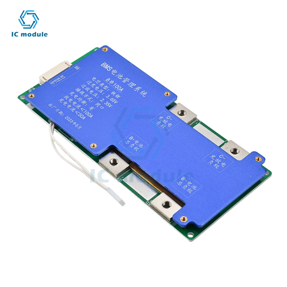 BMS 4S DC14.6V 8S 24V 100A LiFePO4 Battery Balance Charge Board Equalizador NTC Temperatura Proteção Equalizador