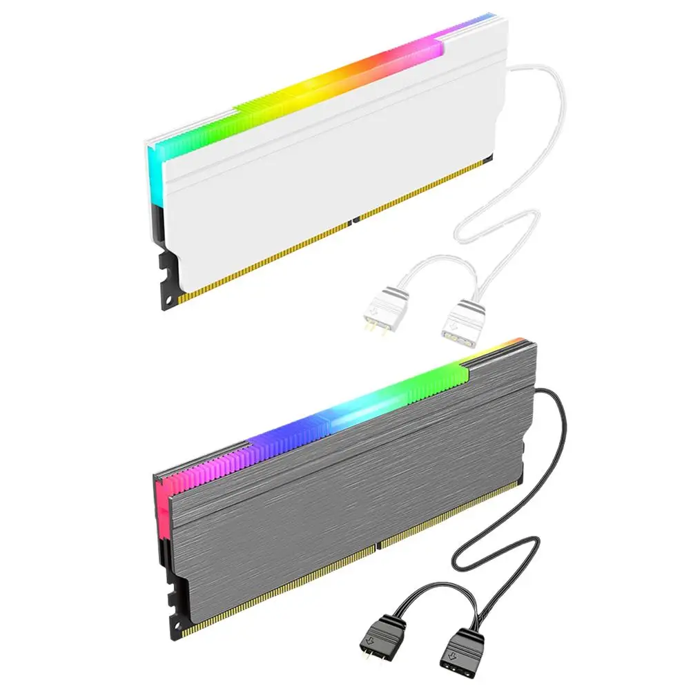 

Рукав памяти ARGB Модуль памяти для настольного компьютера Охлаждение Универсальный радиатор памяти Синхронизация 5 В Хроматический корпус памяти