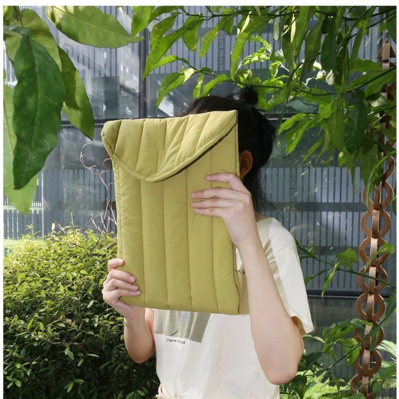 Маленькая ниша в Instagram, популярная космическая хлопковая двусторонняя сумка для компьютера с вышивкой, легкая внутренняя подкладка для MacBook, защита для iPad